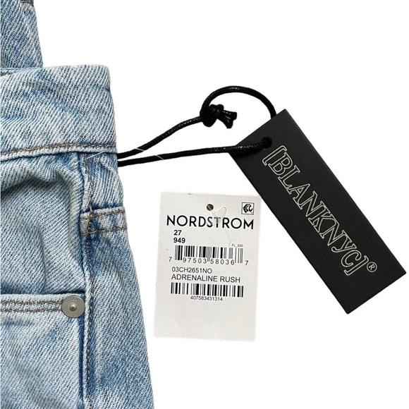 Blank NYC New Women’s 27 The Cooper Slim Straight Leg Hi Rise Side Slit Jean NWT - Picture 4 of 10